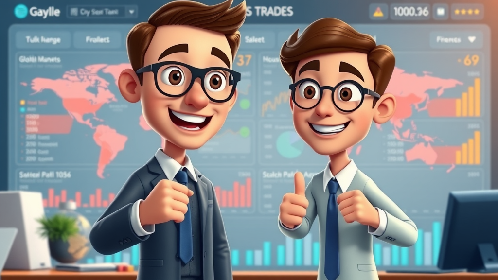 Global trade dashboard showing analytics and trade review insights