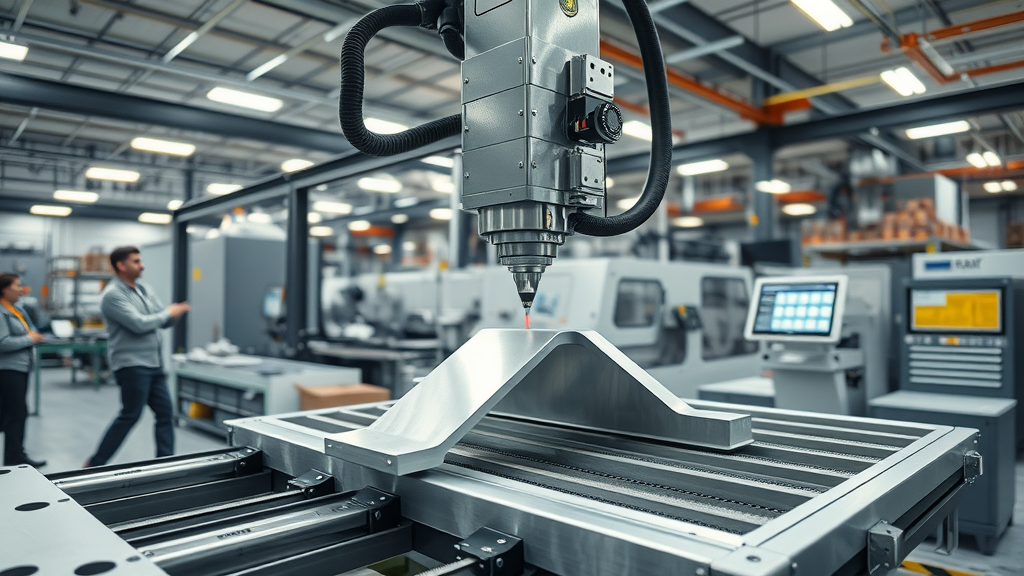 Engineers overseeing 5-axis laser clean cutting and welding in modern plant.