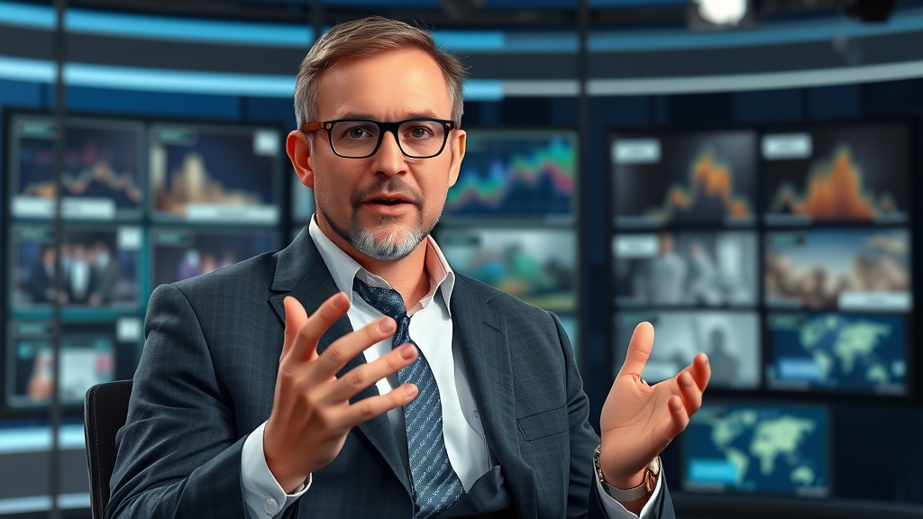 Expert analyst sharing rare earth elements tariff opinion on television news segment