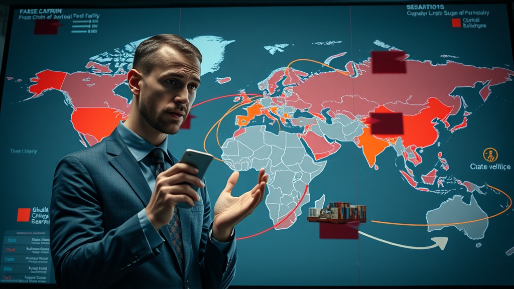Rare earth elements tariff global supply chain map with disrupted trade routes