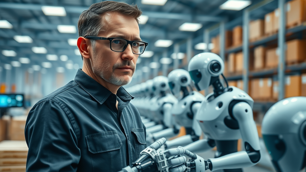 innovative logistics technology in a smart warehouse reflecting economic trade trends in goods movement and supply chain automation