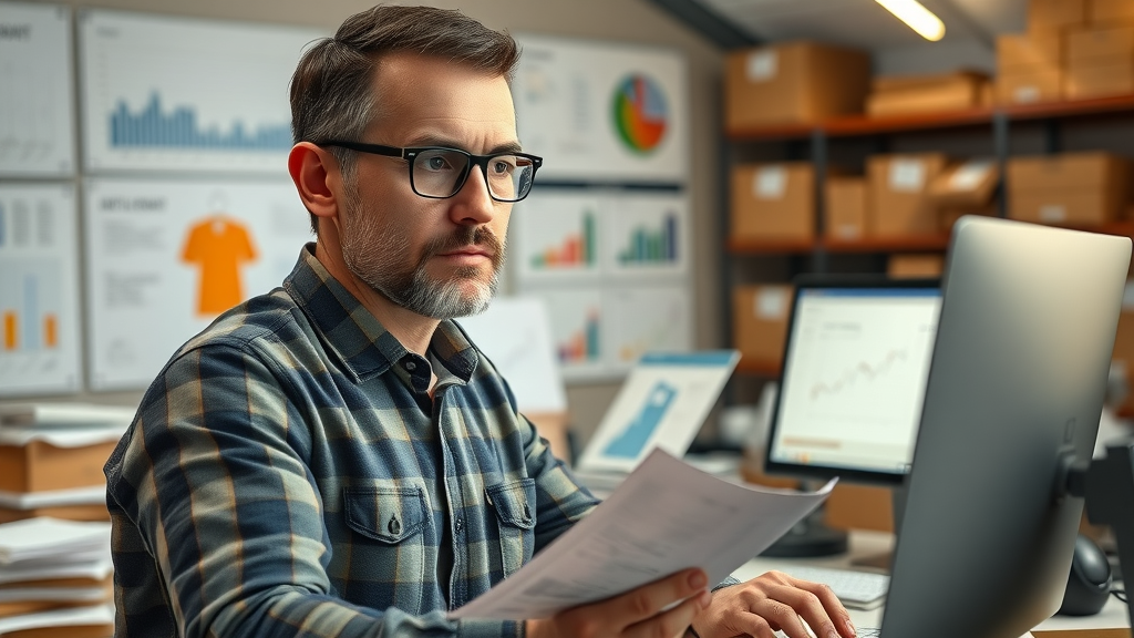 resourceful small business owner navigating inflationary pressures from tariffs with strategic planning
