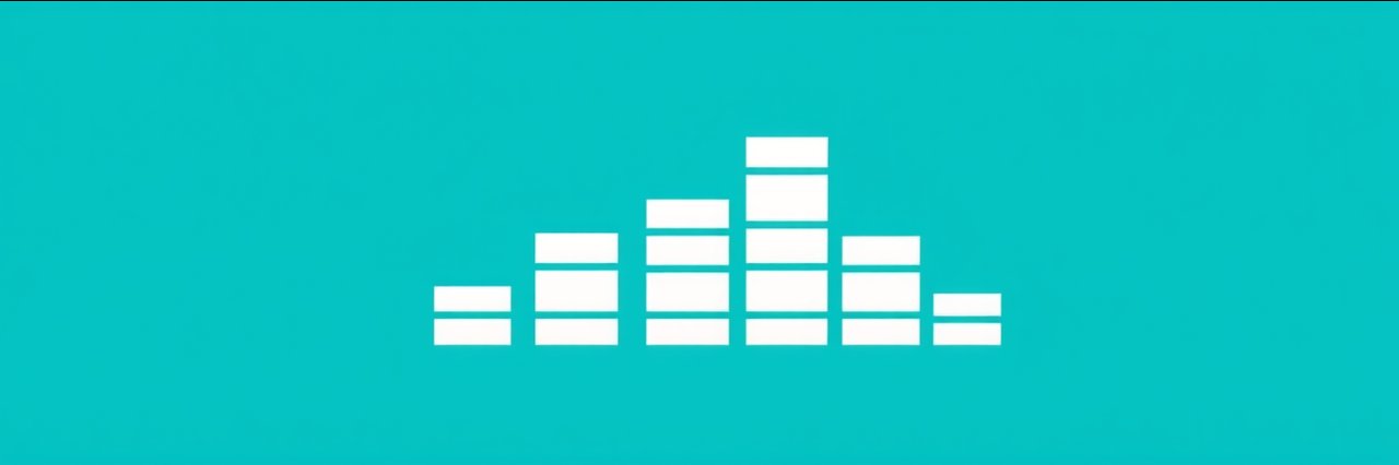 Minimalist logo of bar chart showing supplier tariff impact, teal background