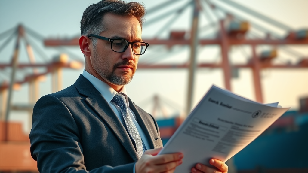 customs broker responsibilities at international ocean port reviewing import-export shipment documents