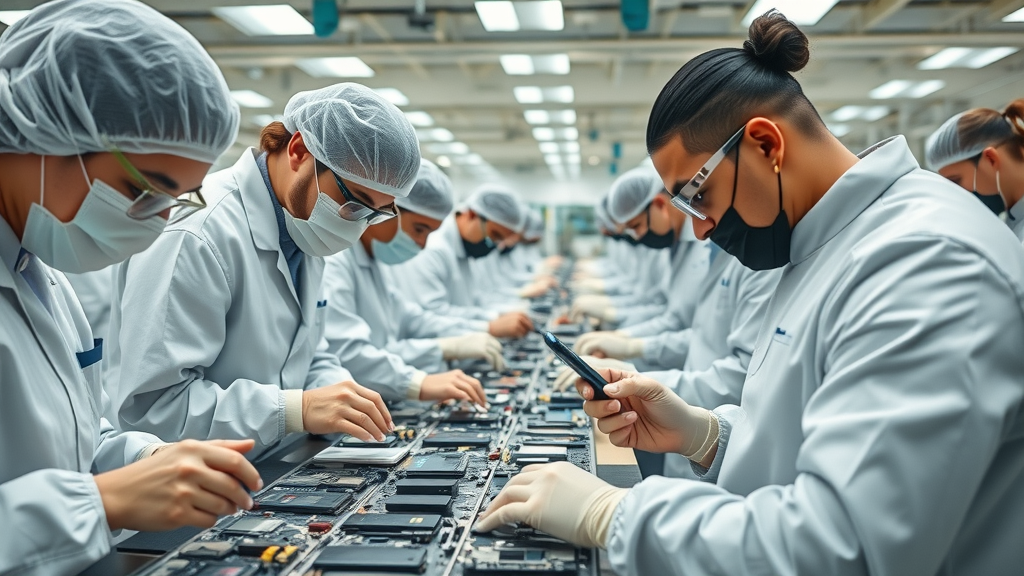 globalized supply chain smartphone assembly international workers components