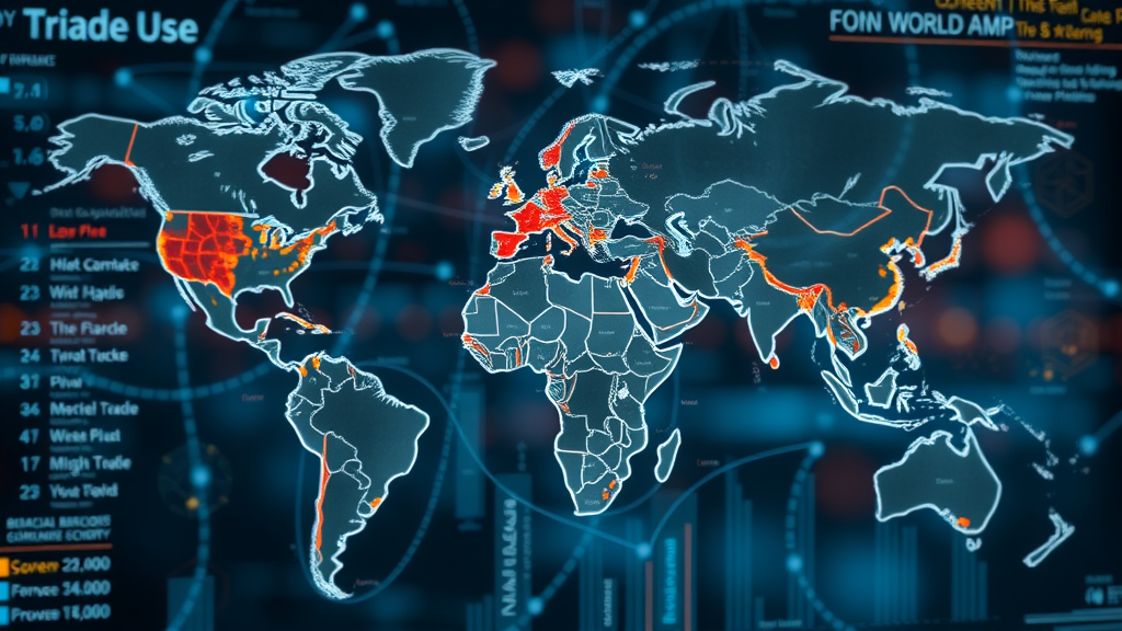 global trade policy updates world trade map infographic data flow visualization