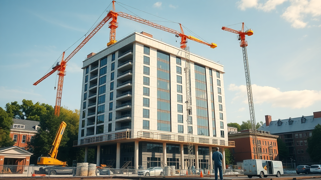 Commercial construction Connecticut site with coordinated project management