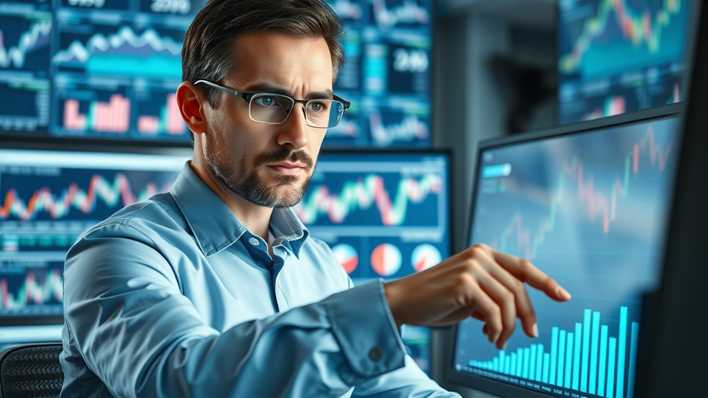 Financial analyst reviewing goods price indices and inflation spikes after tariff changes