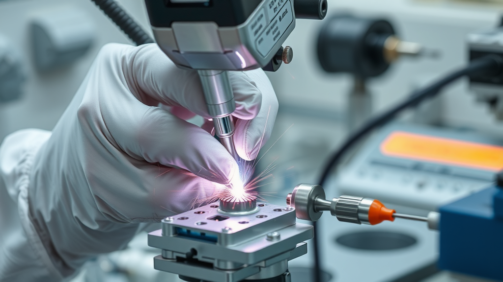 precise laser welding on medical device component illustrating laser welding industry trends