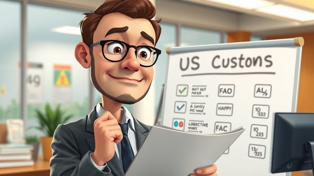 import duties us, US business owner reading FAQ at customs office