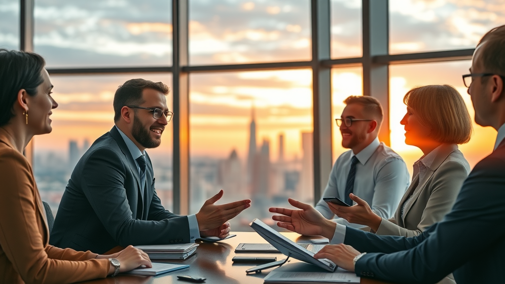 business investors reviewing global trends strategies boardroom global market analysis