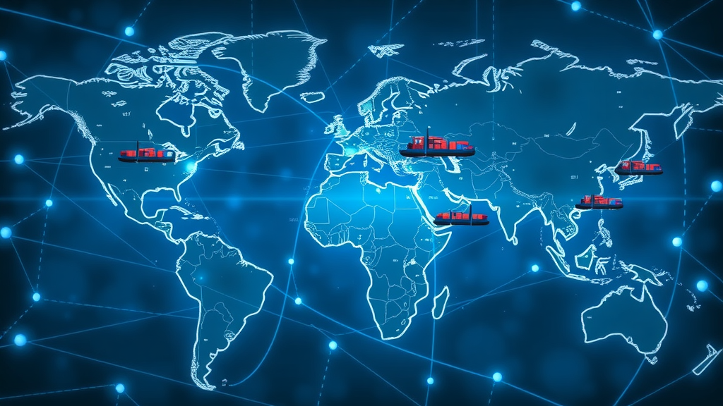 dynamic global supply chain network highlighting trade flow changes between continents | global supply chain