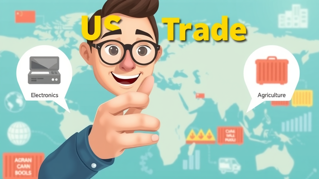 infographic visual highlighting US import categories most affected by tariffs such as steel, electronics, agriculture, and consumer goods