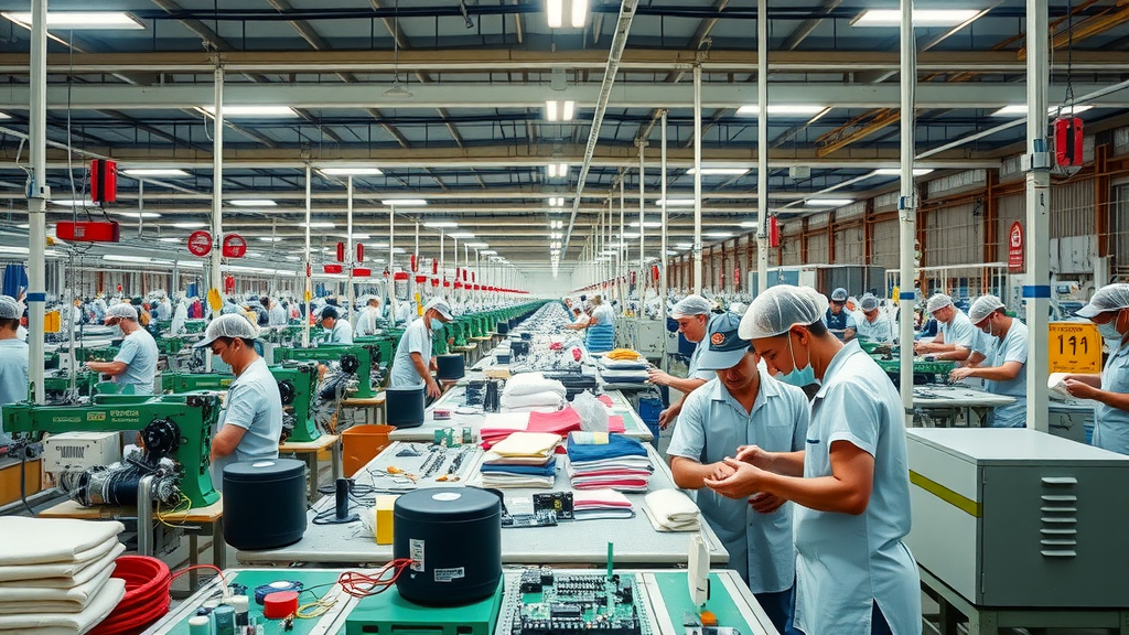 vital factory floor assembling electronics textiles export news high capacity manufacturing