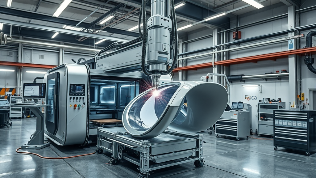 Laser drilling and welding with 5-axis precision system in advanced facility.
