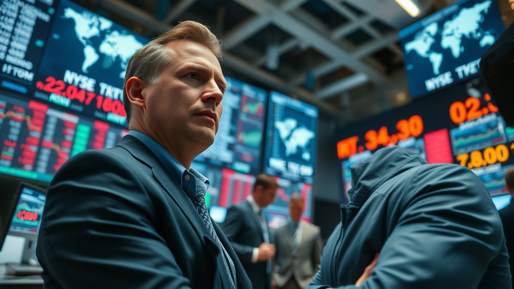 dynamic stock market trading floor analysts intently monitoring digital world stock charts global market analysis