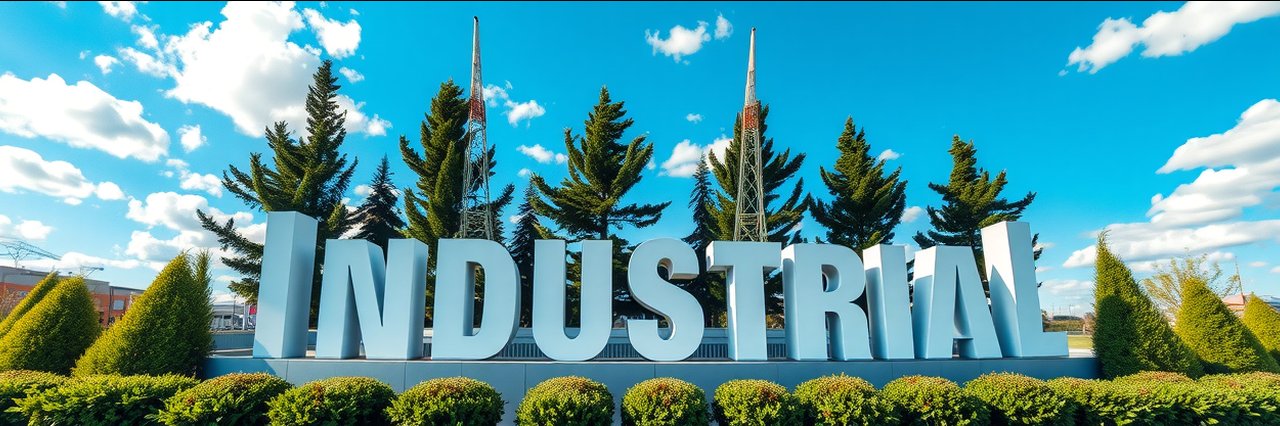 Industrial company sign at LEE MFG., surrounded by greenery, Fire &amp; Automation Enclosures