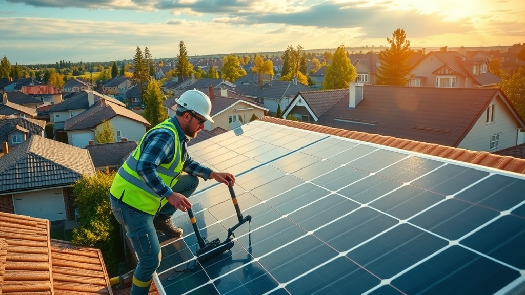 community solar policy pulse initiative with local residents installing solar panels on rooftops