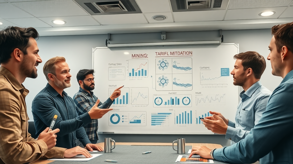 tariff impact on mining team brainstorming mitigation strategies for supply chains