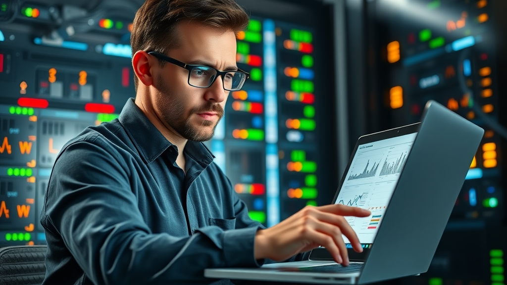 IT specialist conducting technical SEO audit considering us tariffs impact