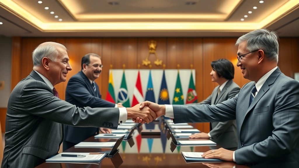 International delegation at minerals policy summit, signing cooperation agreements
