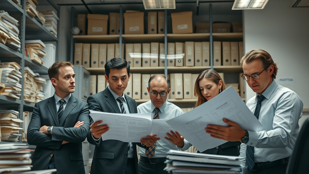 regulatory affairs enforcement team working on recent facility inspection case files