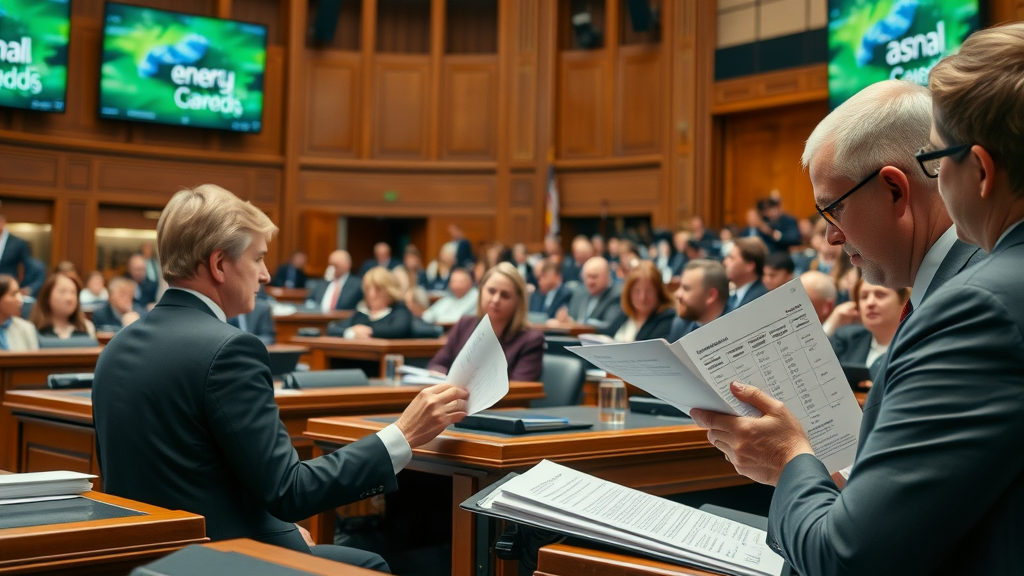 senior policy pulse advisors in legislative assembly analyzing greenhouse gas data for public policy action