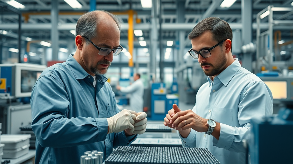 Engineers overseeing rare earth minerals processing in advanced US manufacturing facility