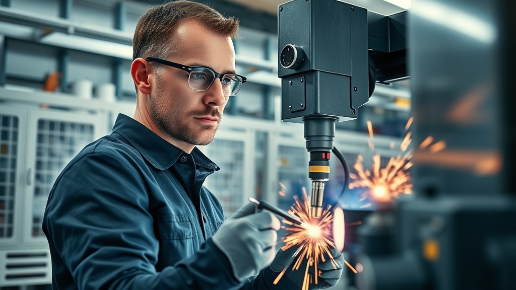 State-of-the-art laser welding robot in a modern industrial facility showcasing laser welding applications