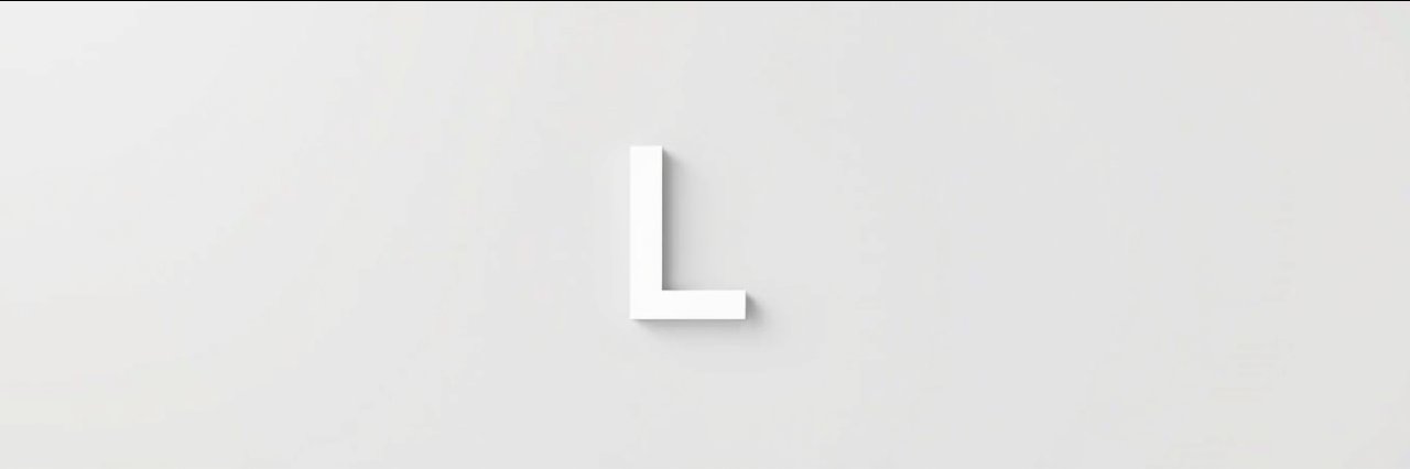 Minimalist letter L icon on gray background for workforce development