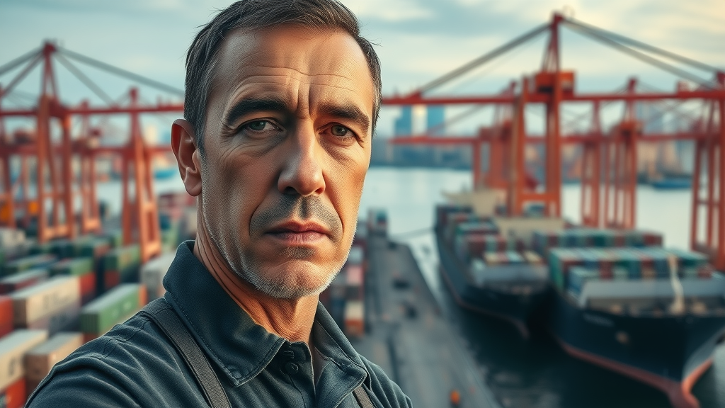 industrial port with cargo ships and shipping containers for steel, electronics, and grain affected by US tariffs