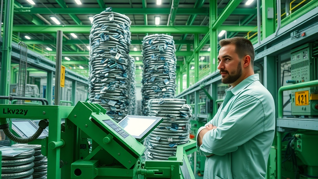 Engineers overseeing a state-of-the-art minerals recycling plant contributing to supply chain resilience