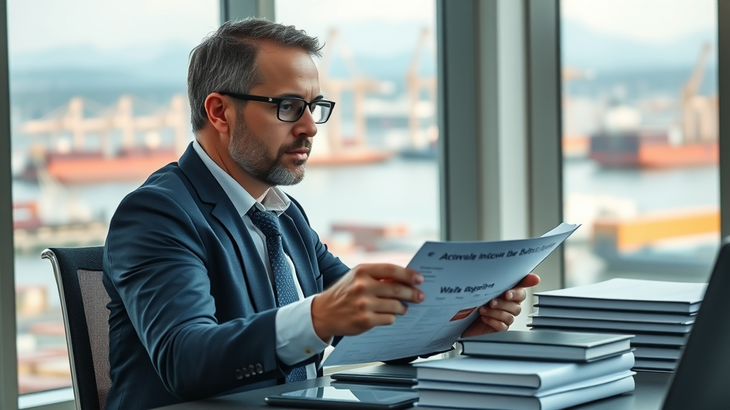 logistics manager evaluating brokerage service options digital reports supply chain management customs brokers