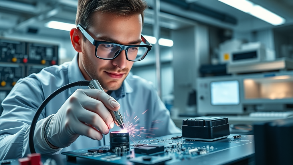 laser welding electronic components demonstrating laser welding industry trends