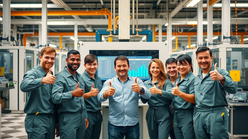 case study - successful factory team celebrates improved production monitoring and reduced scrap rate