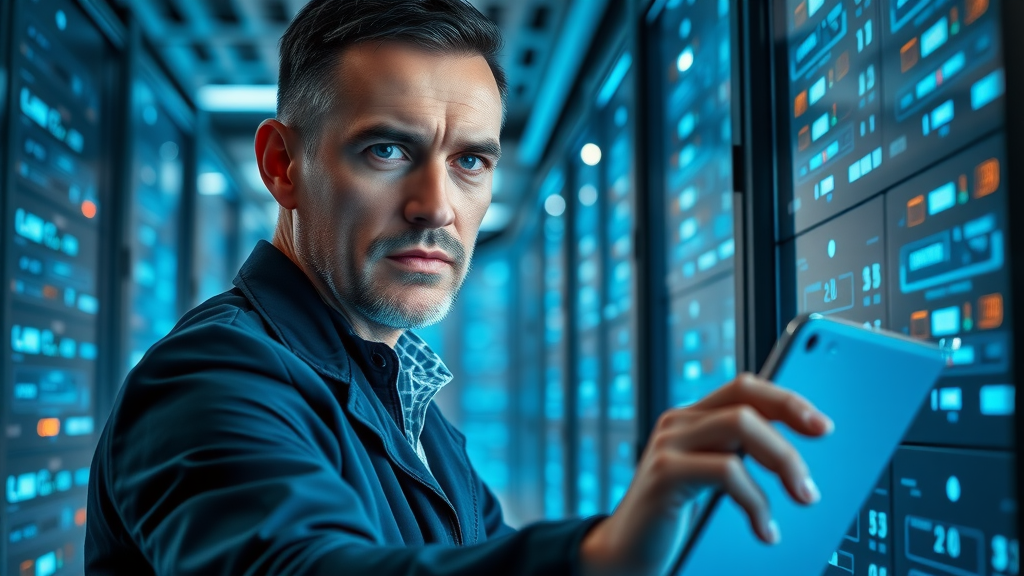 security expert safeguarding data servers, intellectual property protection in electronics manufacturing