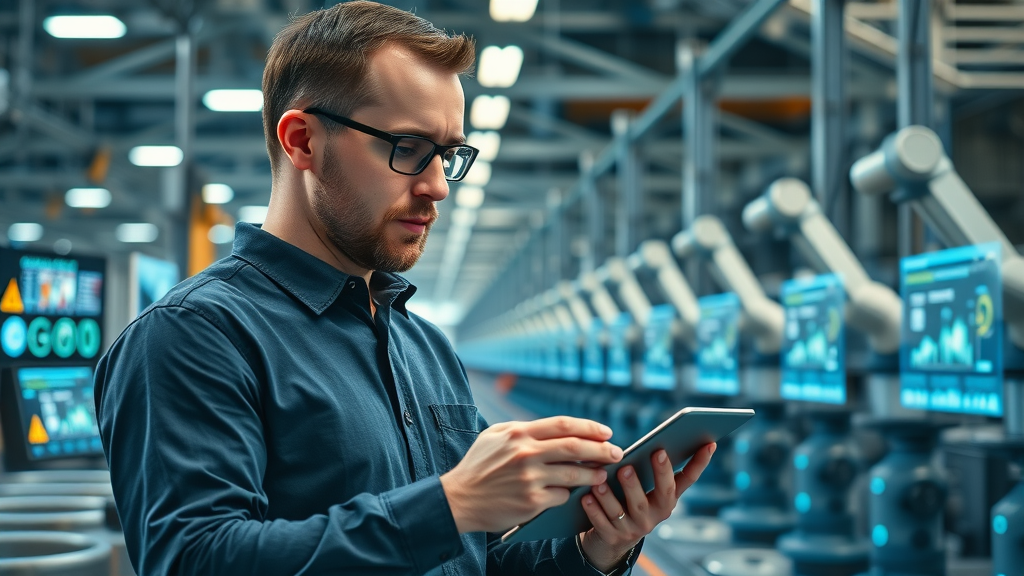Project manager uses tablet to improve manufacturing with content that moves business forward
