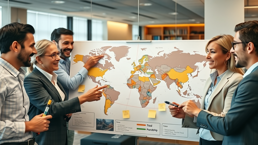 Business team strategizing supply chain diversification to avoid costly tariff consequences