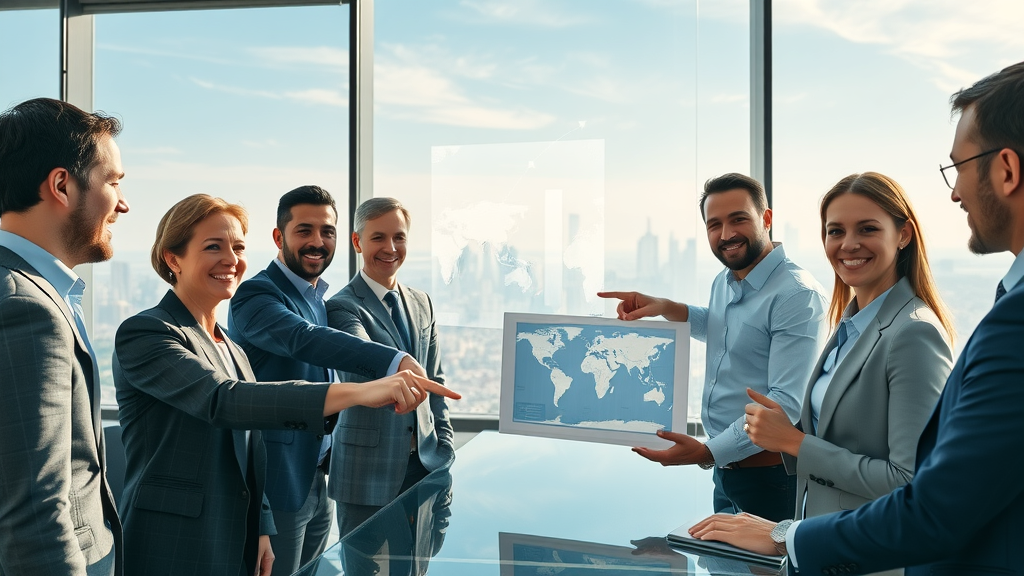Executive team planning supply chain diversification to offset tariff impact