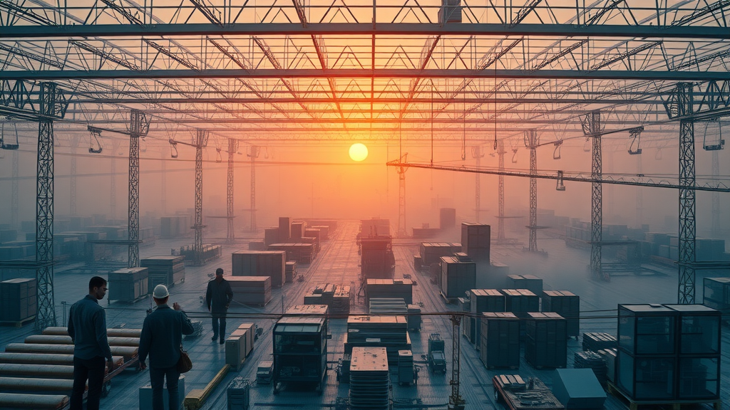 Modern global manufacturing facility rising to meet supply chain challenges from tariff impact