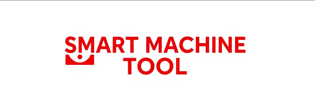 Modern machining manufacturer logo with bold red text on white background